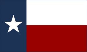 Texas Republic Flag over Texas