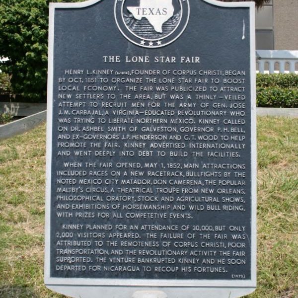 Historical Marker for Lone Star Fair of 1852