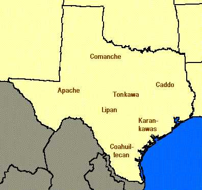 Map Of Texas Indians - Alvina Margalit